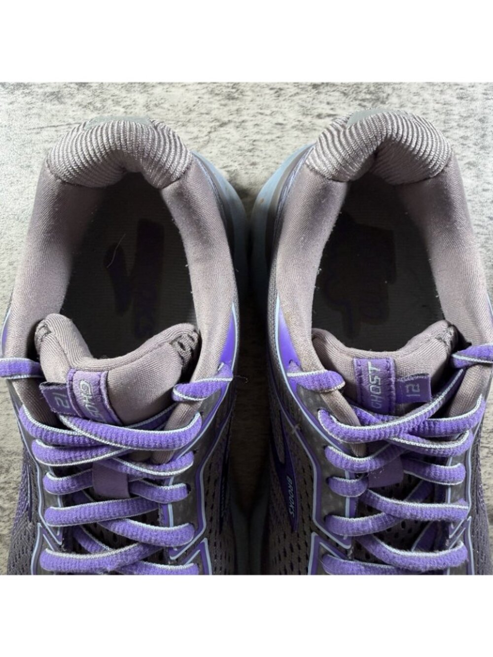 Brooks Womens Sneakers Size 7.5 Ghost Running Purple Gray - Picture 9 of 10